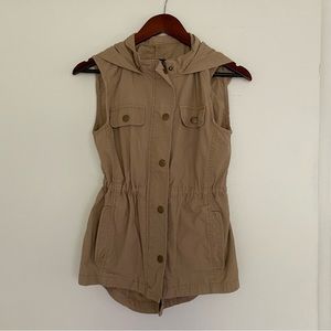 GAP Factory Utility Vest with Hood Tan XS